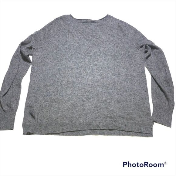 J. Crew Gray and White Crew Neck Sweater - Picture 2 of 7